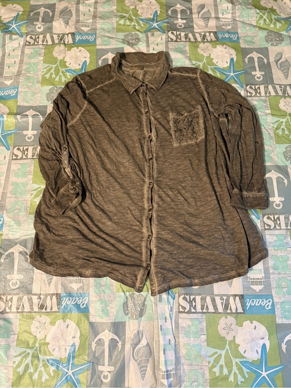 Catherine’s Women’s Plus Size Shirt Dark Green Size 3X 26/28W